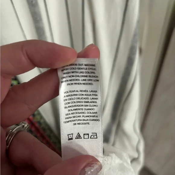 Scoop White Coverup with Black Stripes - Picture 7 of 7